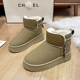 Round Toe Platform Boots - Trendsi - Flyclothing LLC