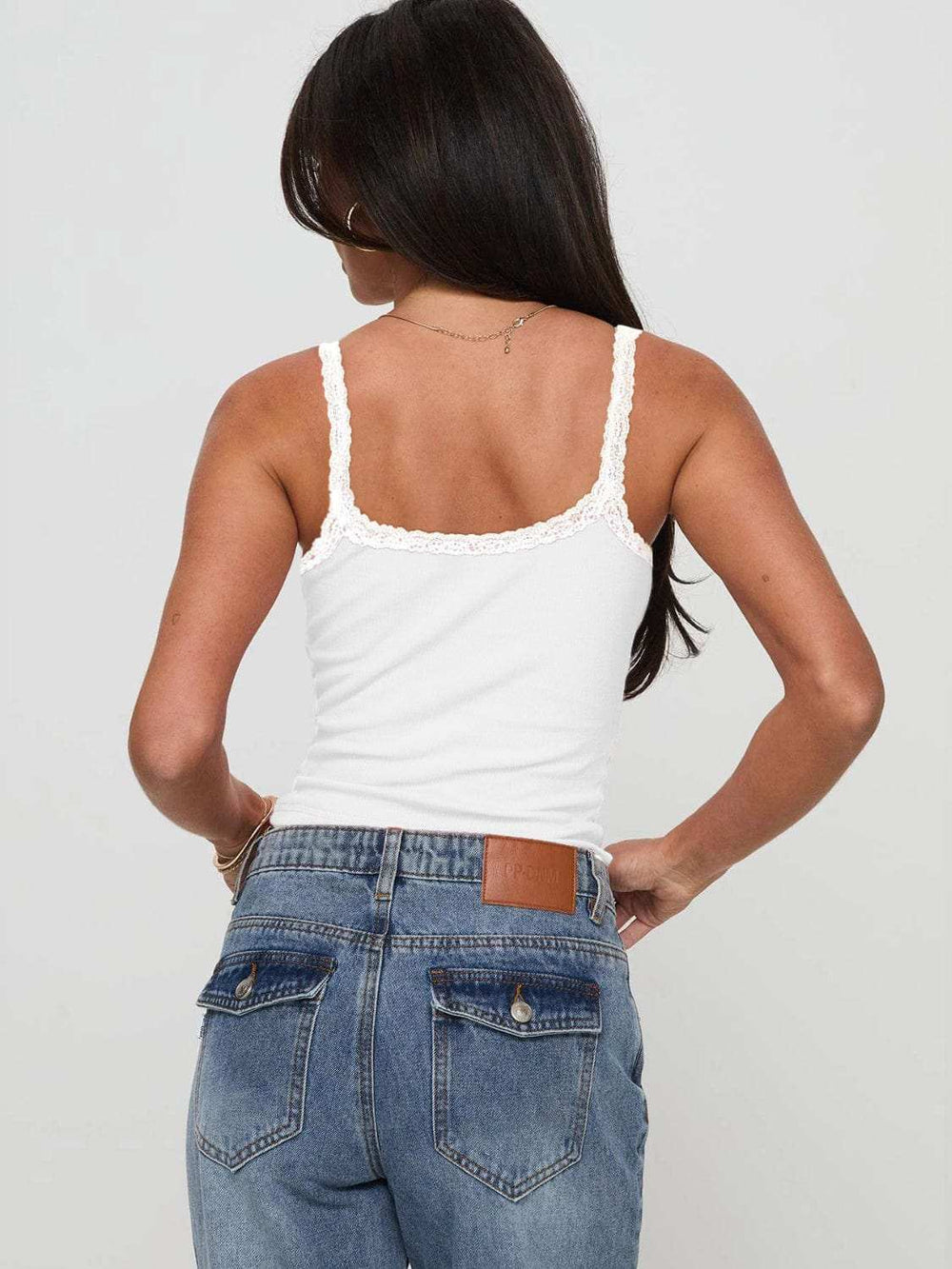 Lace Detail Cropped Cami - Trendsi - Flyclothing LLC