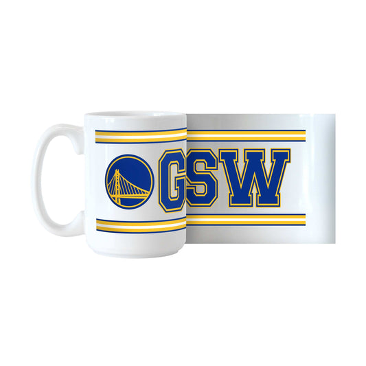 Golden State Warriors 15oz Overtime Stripe Sublimated Mug - Logo Brands - Flyclothing LLC