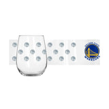 Golden State Warriors 16oz Satin Etch Curved Beverage Glass - Logo Brands - Flyclothing LLC