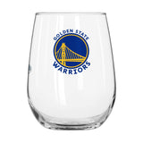 Golden State Warriors 16oz Satin Etch Curved Beverage Glass - Logo Brands - Flyclothing LLC