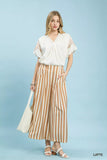 Umgee Vertical Stripe Wide Leg Pants - Trendsi - Flyclothing LLC
