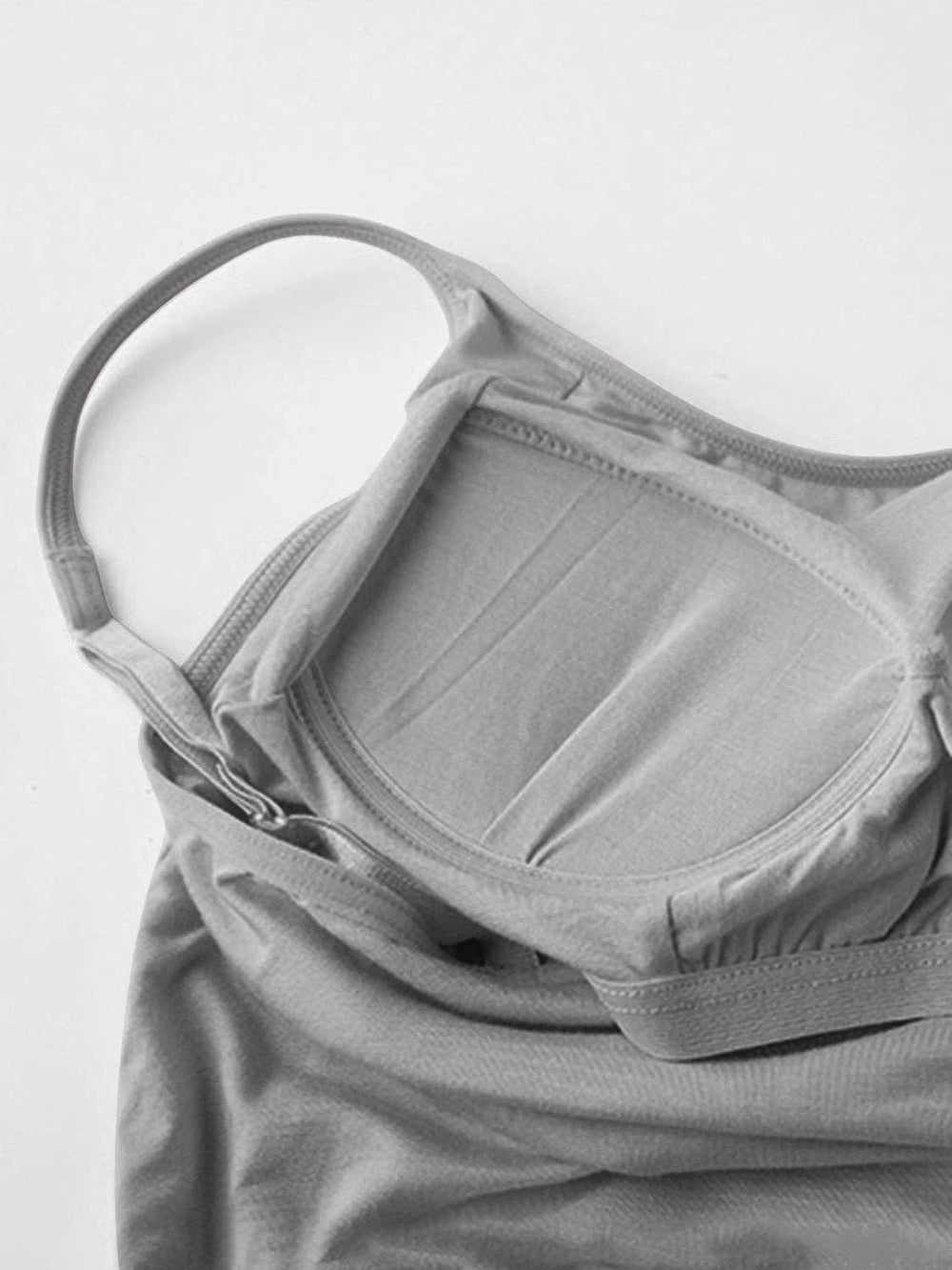 Round Neck Spaghetti Strap Cami Dress with Bra - Trendsi - Flyclothing LLC