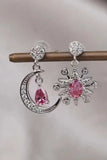 2 Carat Moissanite 925 Sterling Silver Moon & Star Earrings - Trendsi - Flyclothing LLC