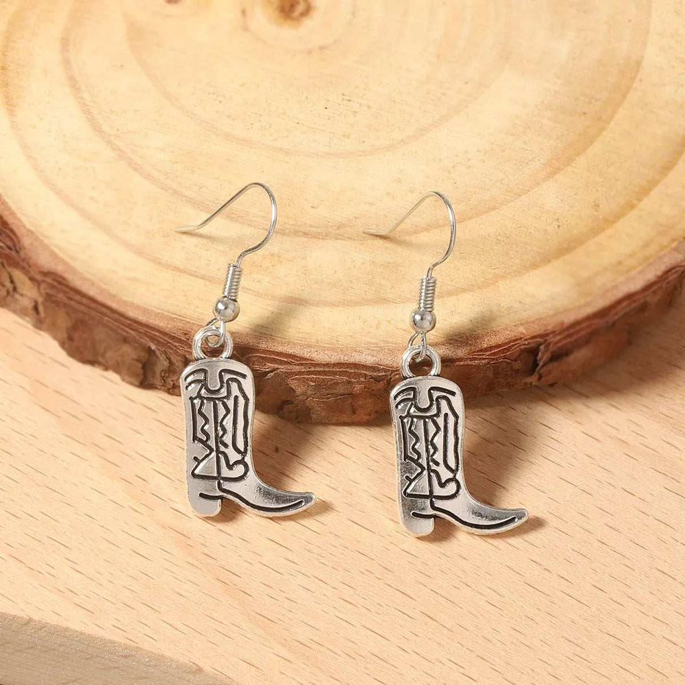 Western Cowboy Boot Dangle Earrings - Trendsi - Flyclothing LLC