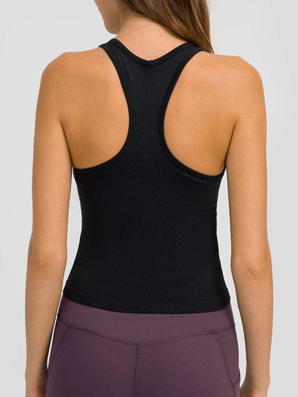 Round Neck Racerback Active Tank - Trendsi - Flyclothing LLC