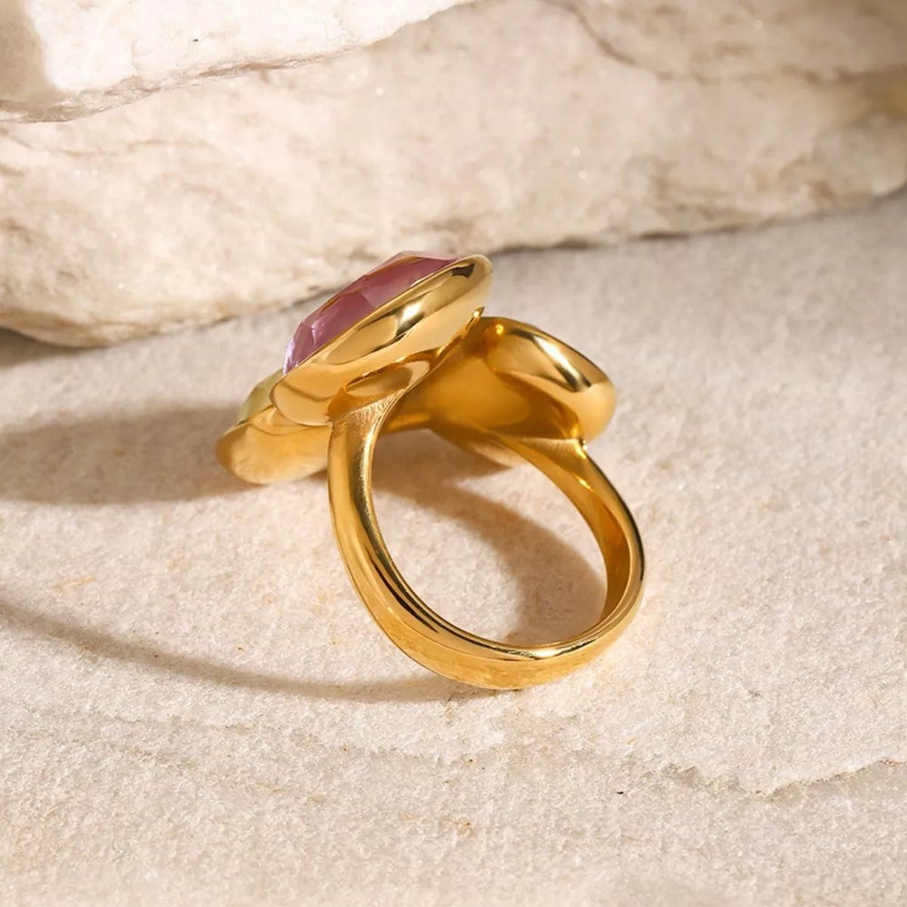 Triple Rhinestone Bypass Ring - Trendsi - Flyclothing LLC