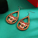 Christmas Reindeer Teardrop Dangle Earrings - Trendsi - Flyclothing LLC