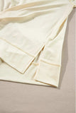 Slit Notched Long Sleeve Blouse - Trendsi - Flyclothing LLC