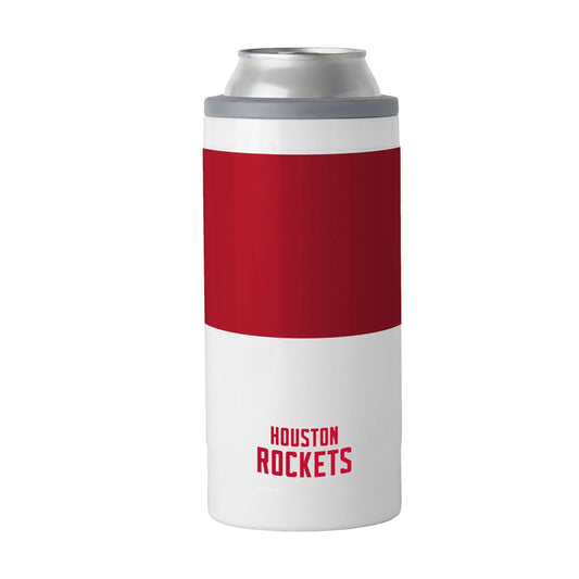 Houston Rockets Colorblock 12oz Slim Can Coolie - Logo Brands - Flyclothing LLC