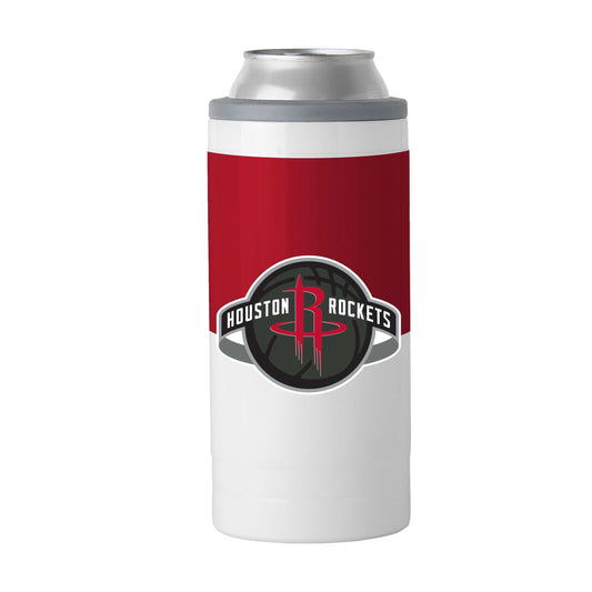 Houston Rockets Colorblock 12oz Slim Can Coolie - Logo Brands - Flyclothing LLC