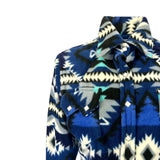 Rockmont Clothing Women's Native Pattern Fleece Western Shirt in Blue & Black - Rockmount Clothing - Flyclothing LLC