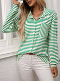Striped Button Up Long Sleeve Shirt - Trendsi - Flyclothing LLC