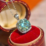 5 Carat Moissanite 925 Sterling Silver Pendant Necklace - Trendsi - Flyclothing LLC