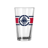 Los Angeles Clippers 16oz Stripe Pint Glass - Logo Brands - Flyclothing LLC