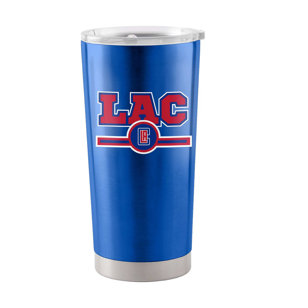 Los Angeles Clippers Letterman 20 oz Stainless Tumbler - Logo Brands - Flyclothing LLC