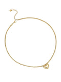 18K Gold-Plated Stainless Steel Heart Pendant Necklace - Trendsi - Flyclothing LLC