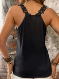 Full Size Lace Detail V-Neck Tank - Trendsi - Flyclothing LLC