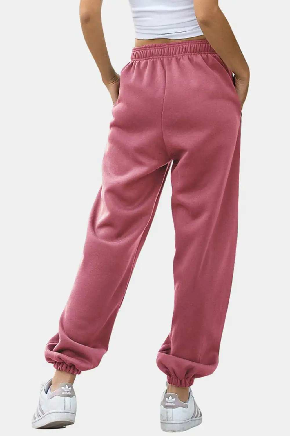 Elastic Waist Joggers with Pockets - Trendsi - Flyclothing LLC