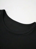 Round Neck Short Sleeve T-Shirt - Trendsi - Flyclothing LLC