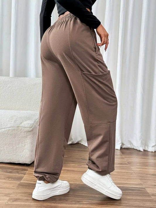 Tied Joggers with Pockets - Trendsi - Flyclothing LLC