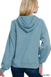Zenana Drawstring Relaxed Fit Fleece Hoodie - Trendsi - Flyclothing LLC