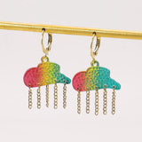 Rainbow Cloud Dangle Earrings - Trendsi - Flyclothing LLC
