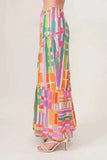And The Why Asymmetric Geo Printed Tiered Maxi Skirt - Trendsi - Flyclothing LLC