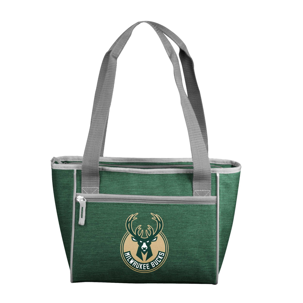 Milwaukee Bucks Crosshatch 16 Can Cooler Tote - Logo Brands - Flyclothing LLC