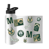 Milwaukee Bucks 34oz White Dreamweave Quencher Bottle - Logo Brands - Flyclothing LLC