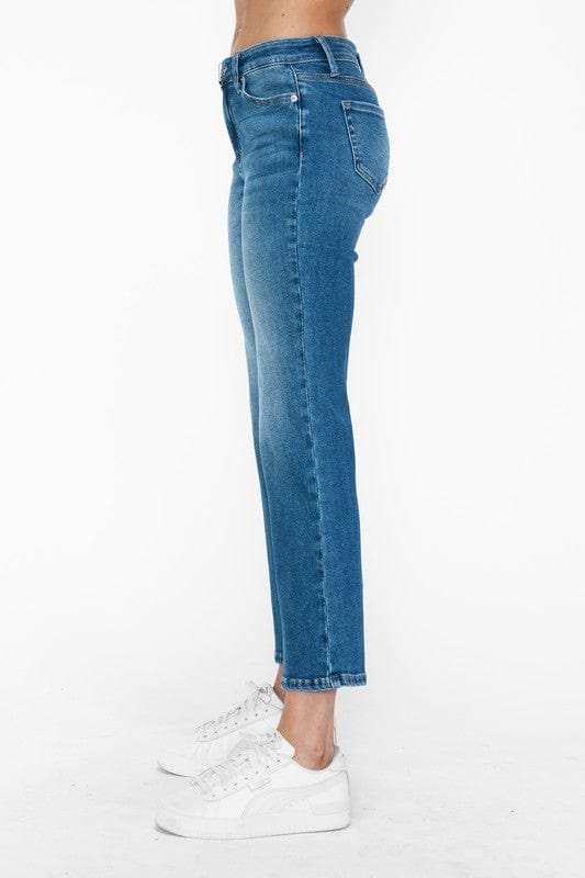 bytos Full Size Cat's Whiskers Mid Rise Ankle Jeans - Trendsi - Flyclothing LLC