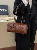 PU Leather Bow Trim Shoulder Bag - Trendsi - Flyclothing LLC