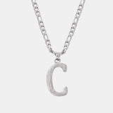 Titanium Steel Letter Pendant Necklace - Trendsi - Flyclothing LLC
