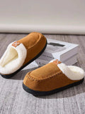 Contrast Round Toe Flat Slippers - Trendsi - Flyclothing LLC