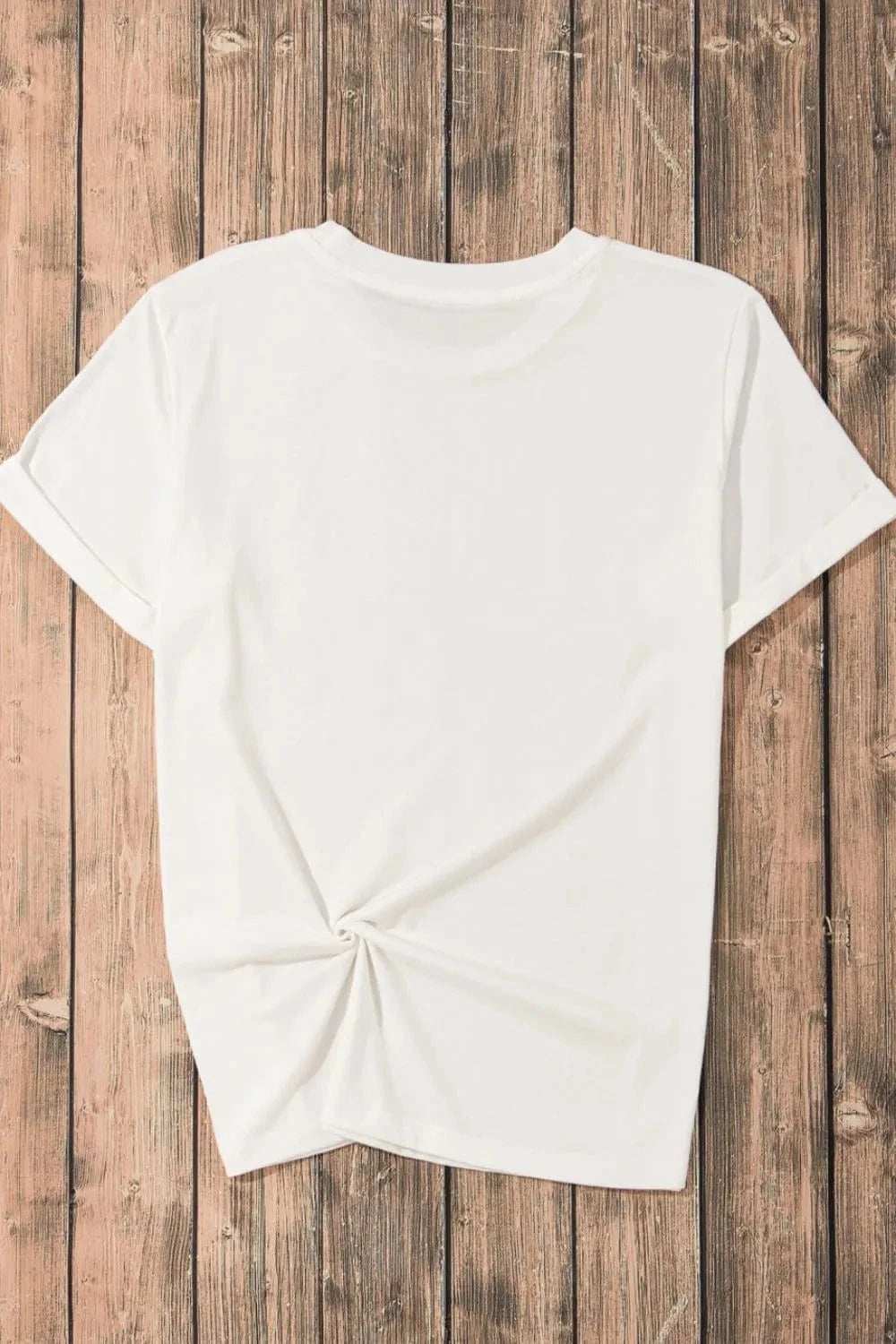 Sequin Cherry Round Neck Short Sleeve T-Shirt - Trendsi - Flyclothing LLC