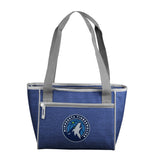Minnesota Timberwolves Crosshatch 16 Can Cooler Tote - Logo Brands - Flyclothing LLC
