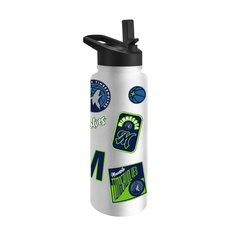 Minnesota Timberwolves 34oz White Dreamweave Quencher Bottle - Logo Brands - Flyclothing LLC
