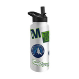 Minnesota Timberwolves 34oz White Dreamweave Quencher Bottle - Logo Brands - Flyclothing LLC