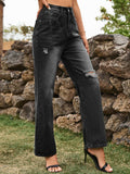 Distressed Jeans with Pockets - Trendsi - Flyclothing LLC