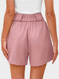 Two Button Wide Waistband Shorts - Trendsi - Flyclothing LLC