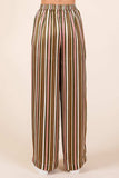 Mittoshop Striped Satin Elastic Waist Wide Leg Pants - Trendsi - Flyclothing LLC