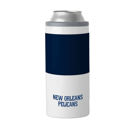 New Orleans Pelicans 12oz Colorblock Slim Can Coolie - Logo Brands - Flyclothing LLC