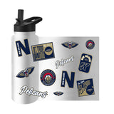 New Orleans Pelicans 34oz White Dreamweave Quencher Bottle - Logo Brands - Flyclothing LLC