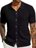 Men's Full Size Openwork Button Down Collared Neck Shirt Plus Size - Trendsi - Flyclothing LLC