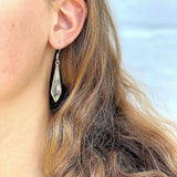 Abalone Diamond-Shaped Dangle Earrings - Artisana - Flyclothing LLC