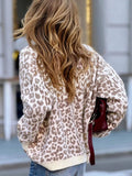 Leopard Drop Shoulder Chunky Knitted Cardigan - Trendsi - Flyclothing LLC