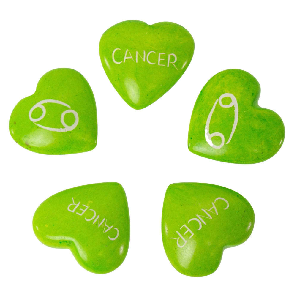 Zodiac Soapstone Hearts, Pack of 5: CANCER - SMOLArt - Flyclothing LLC
