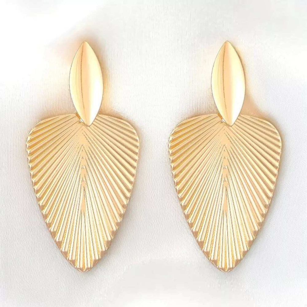 Alloy Textured Earrings - Trendsi - Flyclothing LLC