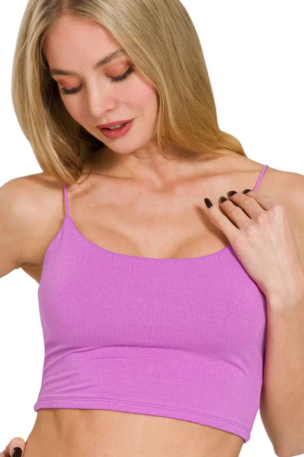 Zenana Double Layered Spaghetti Bra Cami - Trendsi - Flyclothing LLC