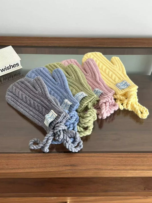 Cable Knit Warm Gloves - Trendsi - Flyclothing LLC